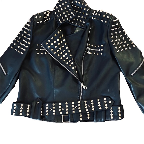 NWT Vegan Motorcycle Jacket - Picture 2 of 5